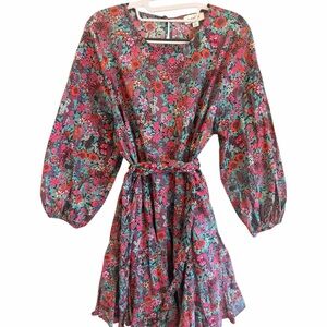Evereve Floral Midi Dress size Large